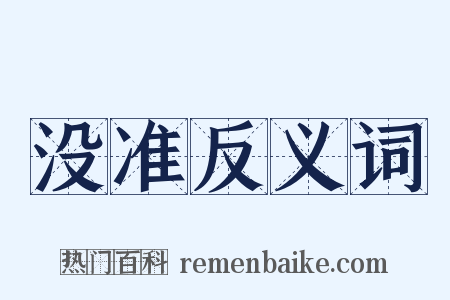 没准反义词是什么意思的图片